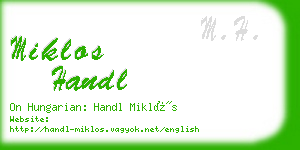 miklos handl business card